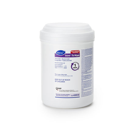 Oxivir Tb Surface Disinfectant Wipes-Diversey Oxivir Tb Surface Disinfectant Cleaner Premoistened Hydrogen Peroxide Based Manual Pull Wipe 160 Count Canister Unscented NonSterile