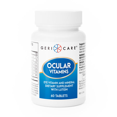 Geri-Care Eye Vitamin and Mineral Supplement with Lutein-"Eye Vitamin Supplement Geri-Care Vitamin A / Ascorbic Acid / Vitamin E 14,320 IU - 226 mg - 200 IU Strength Tablet 60 per Bottle"