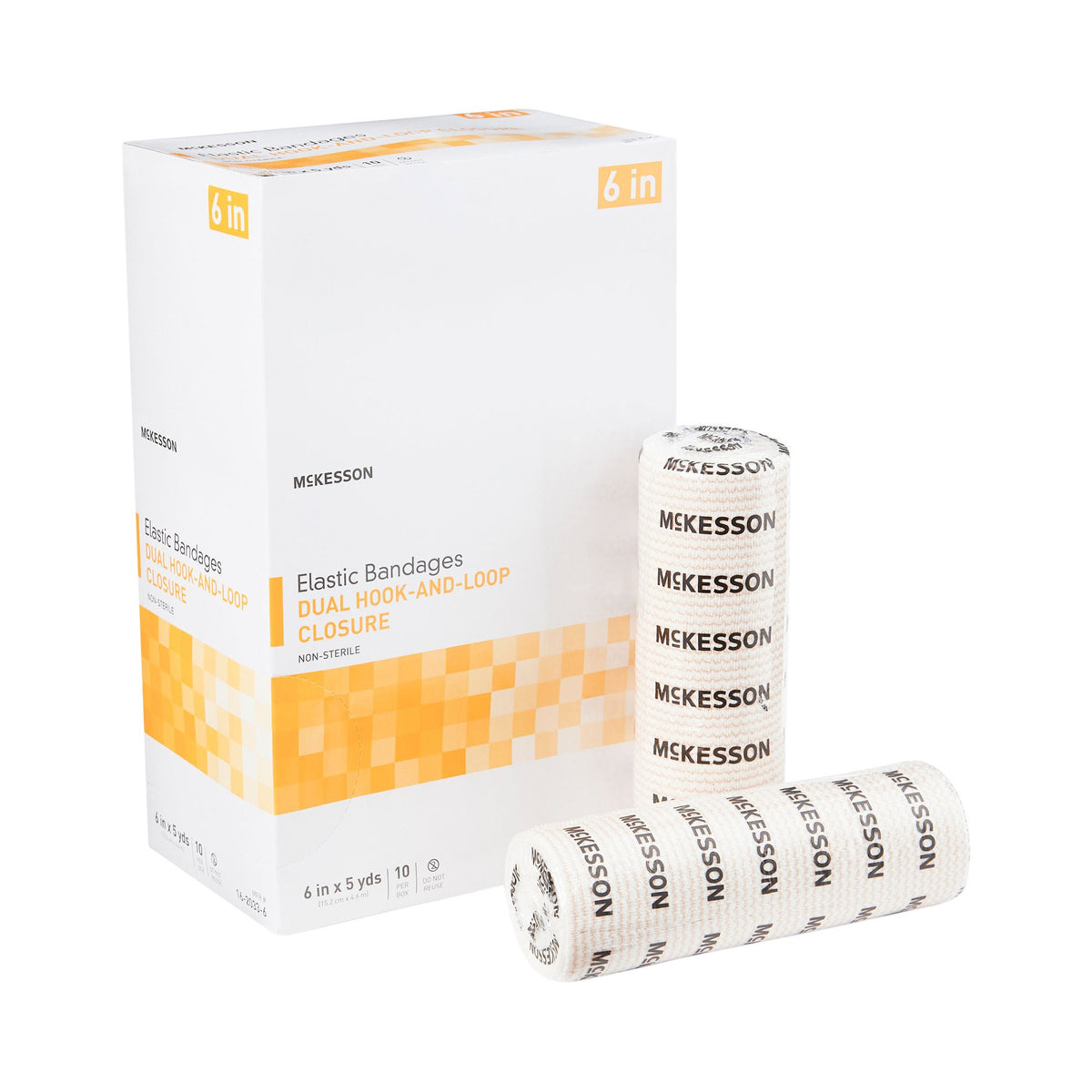 McKesson Double hook-and-loop closure Elastic Bandage, 6 Inch x 5 Yard - Wound Care>General Wound Care>Compression Bandage...