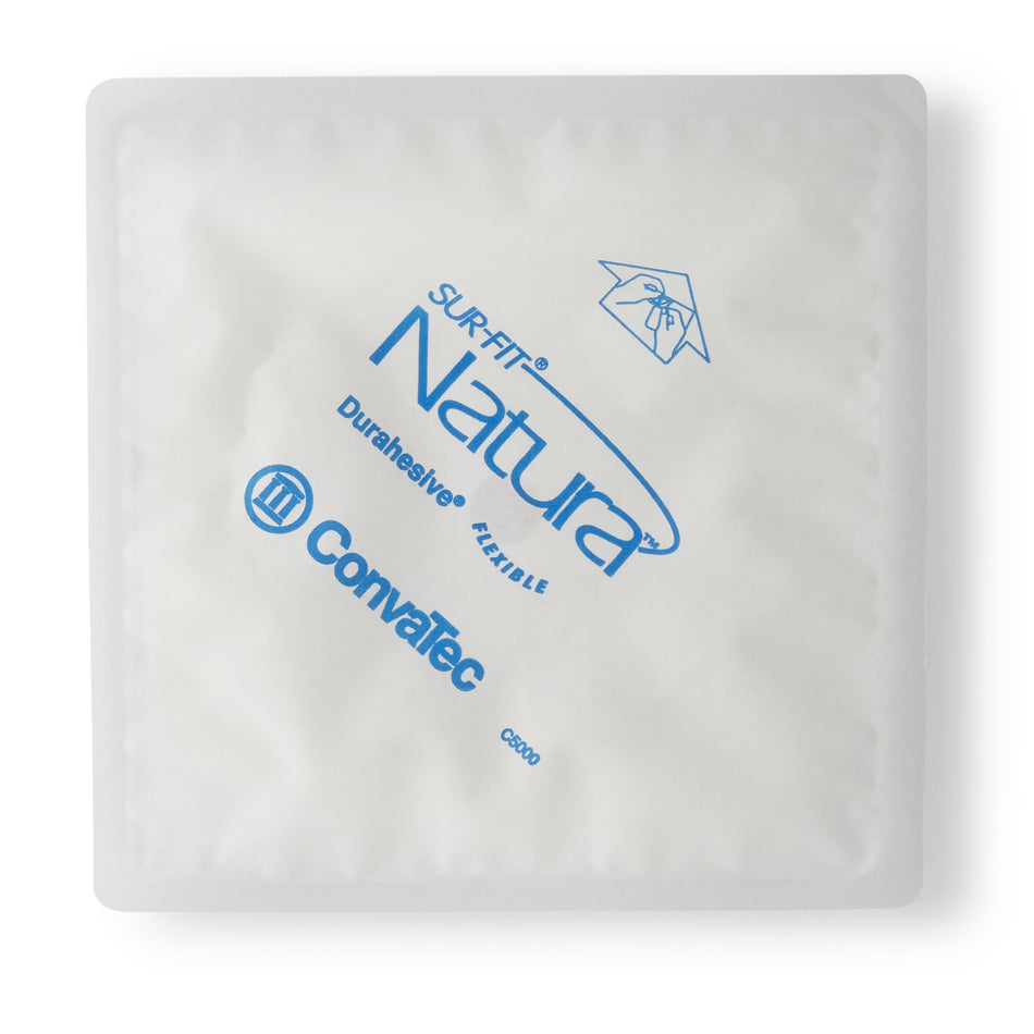 Sur-Fit Natura Colostomy Barrier With 1 3/8-1 Inch Stoma Opening-"Ostomy Barrier Sur-Fit Natura Trim to Fit, Extended Wear Durahesive Adhesive 57 mm Flange Sur-Fit Natura System Hydrocolloid 1-3/8 to 1-3/4 Inch Opening 5 X 5 Inch"