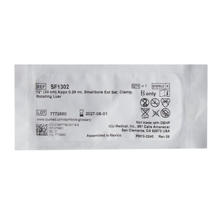IV Extension Set ICU Small Bore 12 Inch Tubing - IV Therapy>IV Administration>Extension Sets - ICU Medical