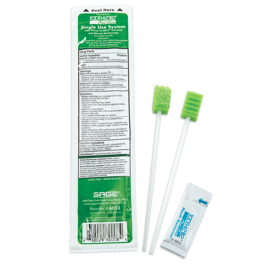 Toothette Oral Swab Kit with 2 Swabs-Oral Swab Kit Toothette NonSterile