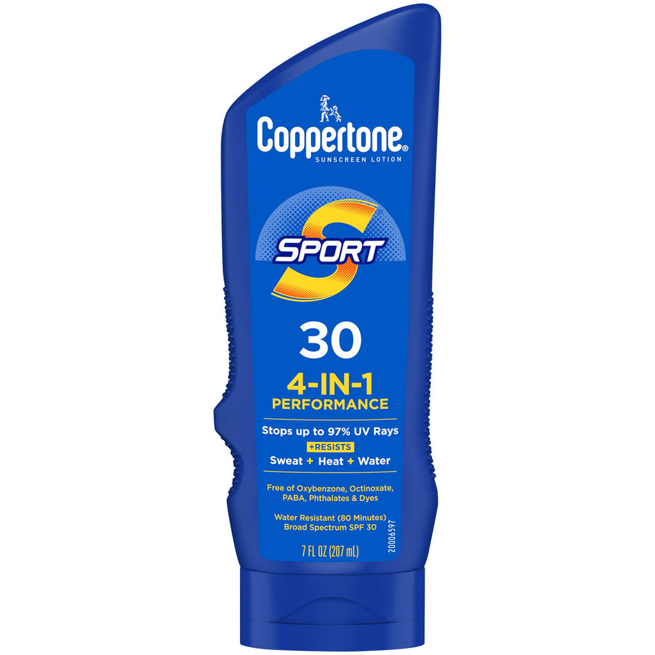 Coppertone� Sport SPF 30 Sunscreen Lotion, 7 oz.-Sunscreen Coppertone� Sport 4-In-1 Performance SPF 30 Lotion 7 oz. Tube