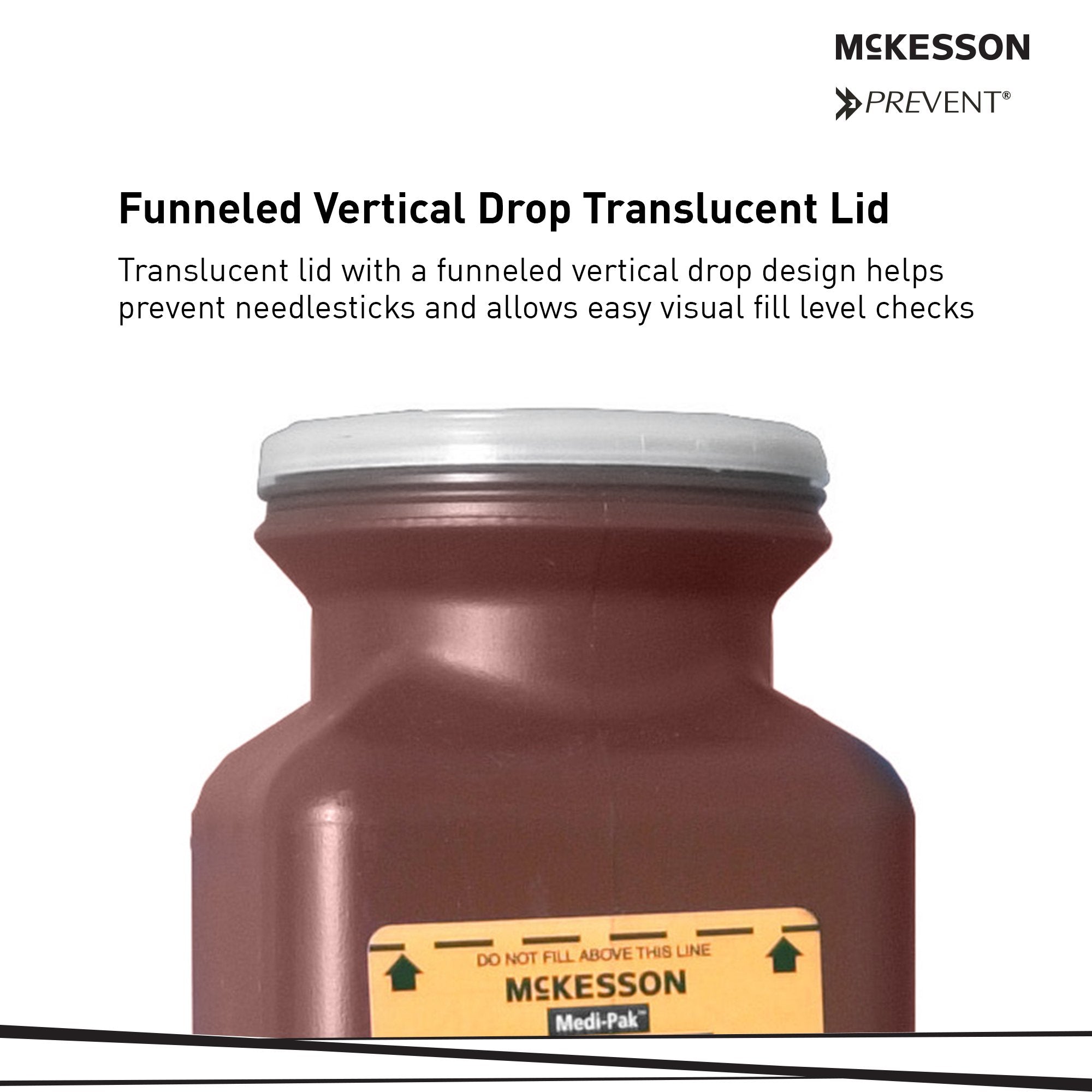 McKesson Prevent Multi-purpose Sharps Container, 1.7 Quart, 10 x 3-1/2 x 3-1/2 Inch-Sharps Container McKesson Red Base 10 H X 3-1/2 W X 3-1/2 D Inch Vertical Entry 0.425 Gallon