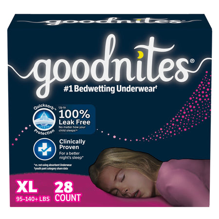 GoodNites® Bedwetting Underwear, Extra Large for Girls weighing 95 – 140 lbs. - Incontinence>Pediatric Diapers and Trainin...