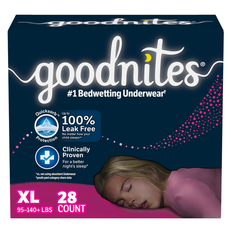 GoodNites® Bedwetting Underwear, Extra Large for Girls weighing 95 – 140 lbs. - Incontinence>Pediatric Diapers and Trainin...