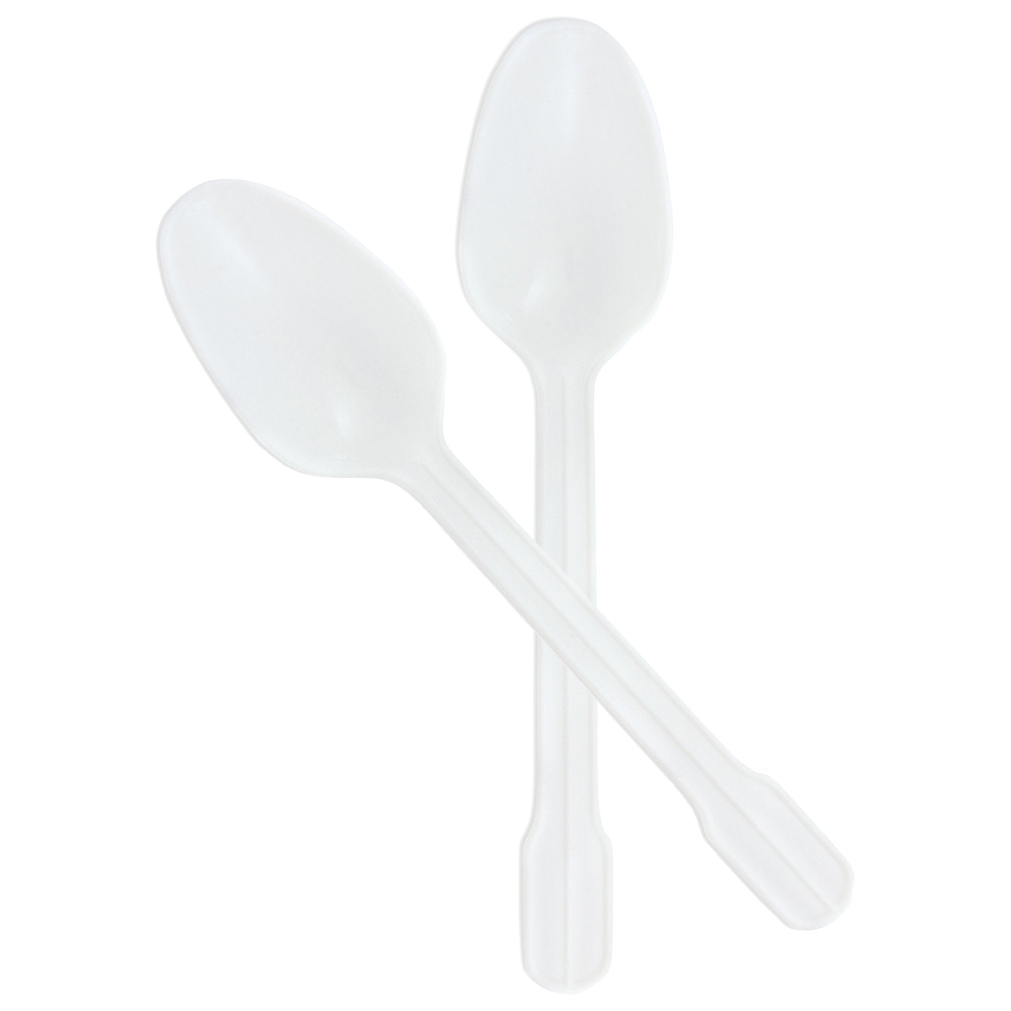 McKesson White Polypropylene Spoon-Teaspoon McKesson General Purpose White Polypropylene