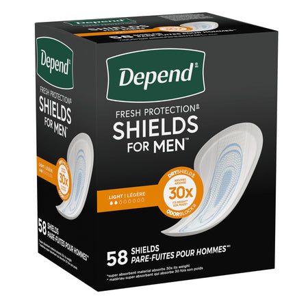 Depend® Shields for Men Light Bladder Control Pad - Incontinence>Incontinence Liners and Pads - Kimberly Clark