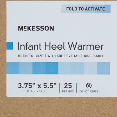 McKesson Infant Heel Warmer, 3 x 5 Inch-Instant Infant Heel Warmer McKesson Heel One Size Fits Most Nylon Cover / Polyethylene Disposable