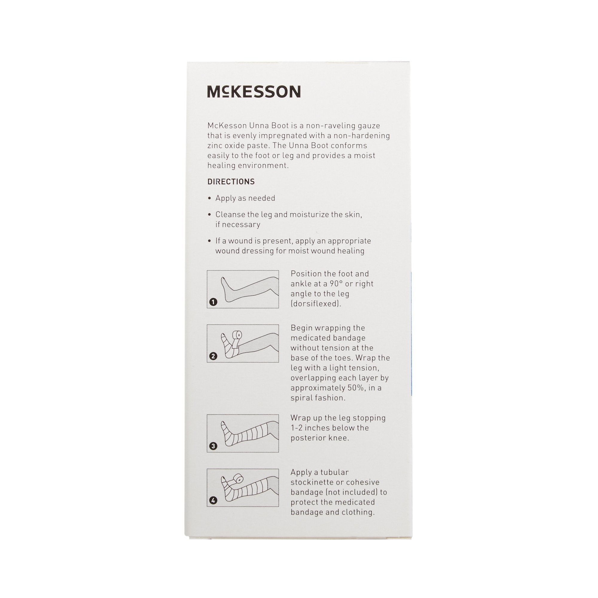 McKesson Unna Boot with Zinc Oxide, 3 Inch x 10 Yard-Unna Boot McKesson Zinc Oxide 3 Inch X 10 Yard