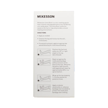 McKesson Unna Boot with Zinc Oxide, 3 Inch x 10 Yard-Unna Boot McKesson Zinc Oxide 3 Inch X 10 Yard