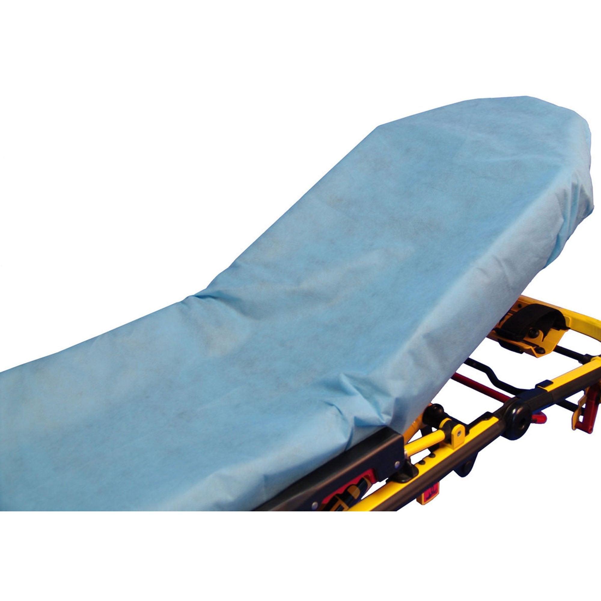 SureFit Blue Fitted Stretcher Sheet, 34 x 84 Inch-Stretcher Sheet SureFit Fitted 34 W X 84 L Inch Blue Impervious Nonwoven Polypropylene Disposable