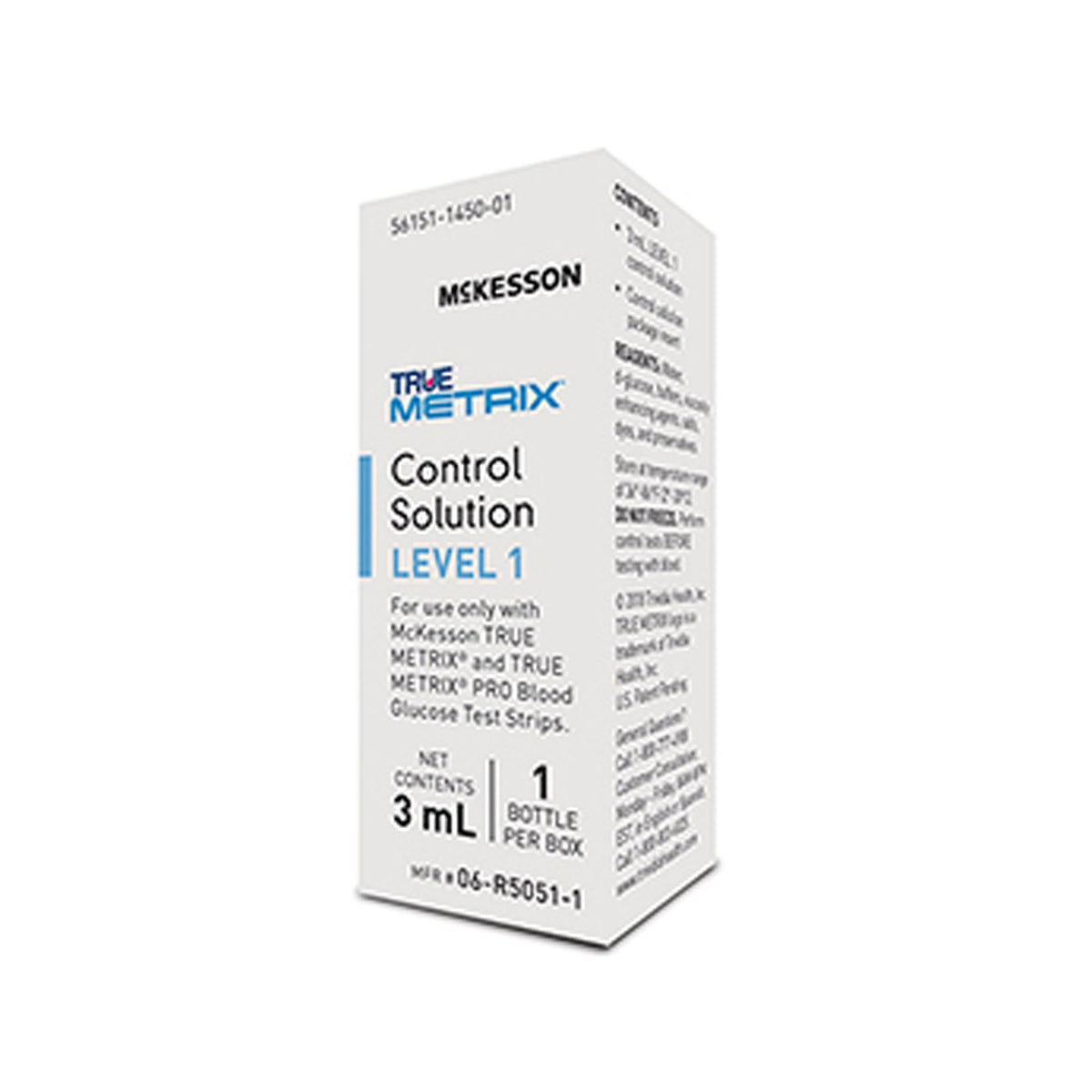McKesson TRUE METRIX Glucose Control Solution, 3 mL-Blood Glucose Control Solution McKesson TRUE METRIX 3 mL Level 1