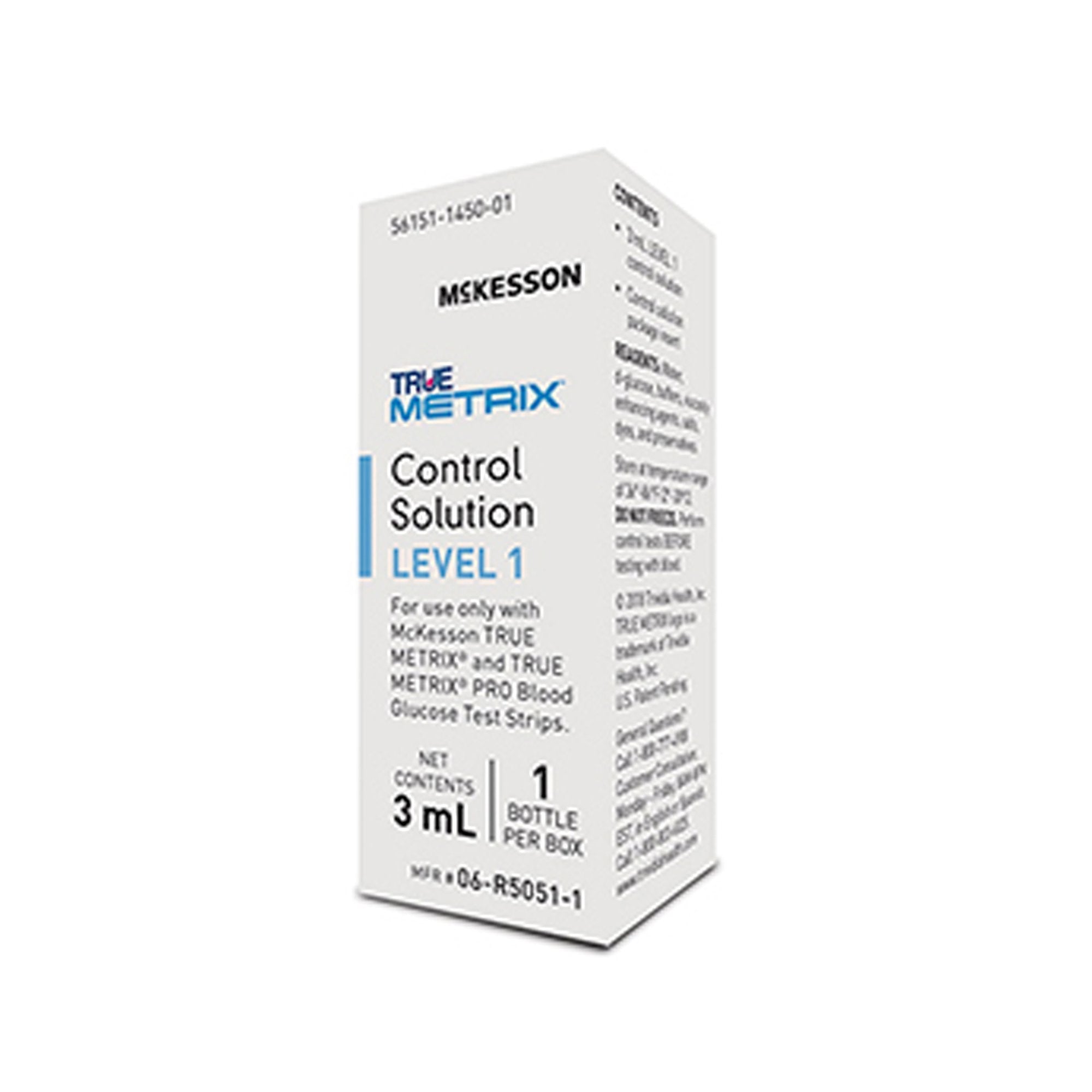 McKesson TRUE METRIX Glucose Control Solution, 3 mL-Blood Glucose Control Solution McKesson TRUE METRIX 3 mL Level 1
