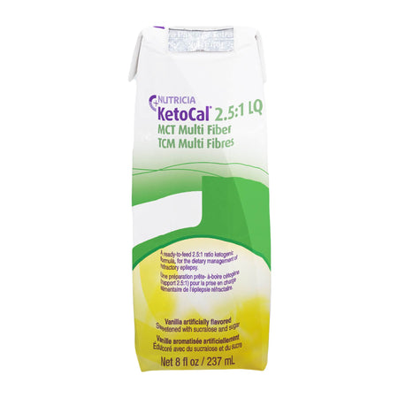 KetoCal 2.5:1 LQ Vanilla Ketogenic Formula for the Dietary Management of Refractory Epilepsy, 8-ounce carton-Oral Supplement KetoCal 2.5:1 LQ Vanilla Flavor Liquid 8 oz. Carton