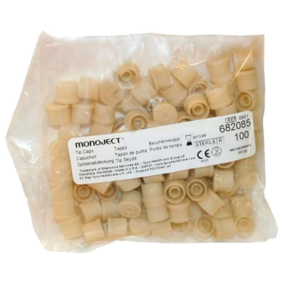 Monoject Syringe Tip Cap-"Syringe Tip Cap Monoject Disposable, Sterile, Syringe"