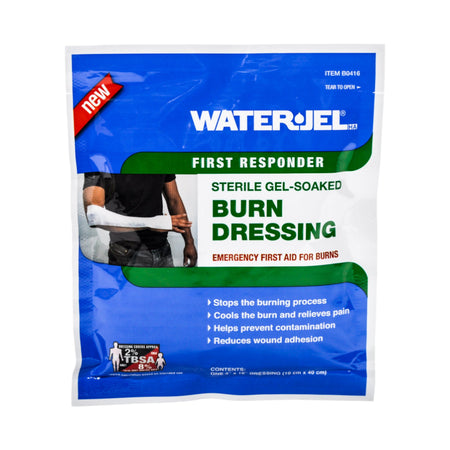 Water-Jel First Responder Burn Dressing, 4 x 16 Inch-Hydrogel Burn Dressing Water-Jel First Responder Sheet 4 X 16 Inch Sterile
