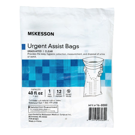 McKesson Urgent Assist/Emesis Bag, Clear - Housekeeping>Bags>Emesis Bags - McKesson Brand