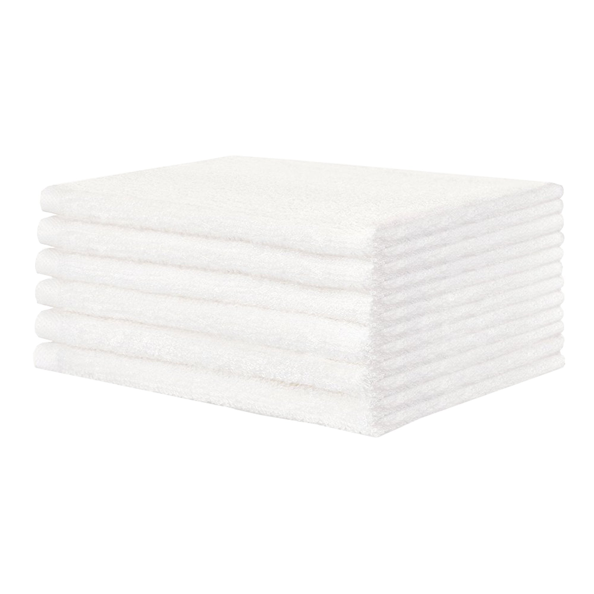 Premium White Washcloth, 12 x 12 Inch-Washcloth Premium 12 X 12-3/4 Inch White Reusable