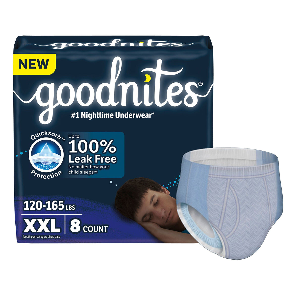 GoodNites® Nighttime Underwear for Boys, 2X-Large - Incontinence>Pediatric Diapers and Training Pants - Kimberly Clark