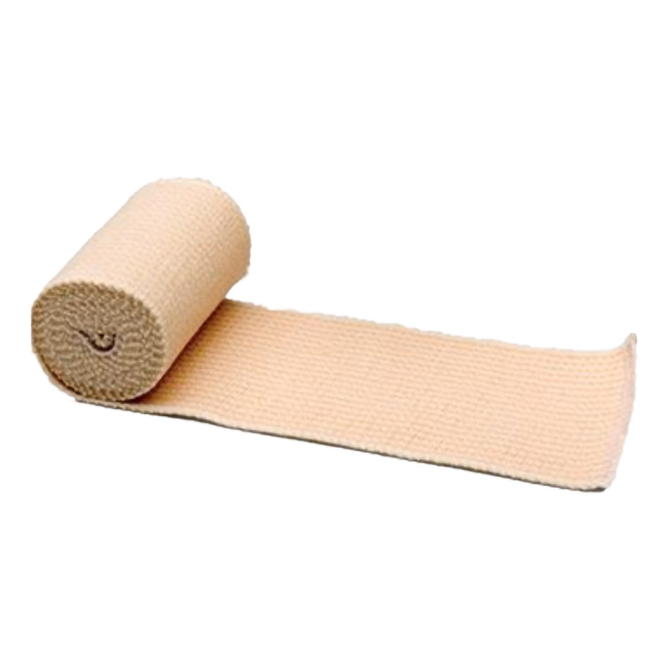 McKesson Single Hook and Loop Closure Elastic Bandage, 3 Inch x 4-1/2 Yard-Elastic Bandage McKesson 3 Inch X 4-1/2 Yard Single Hook and Loop Closure Tan NonSterile Standard Compression