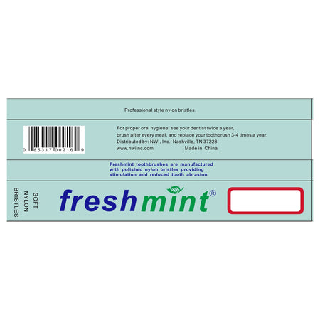 fresh mint Toothbrush-Toothbrush Freshmint Assorted Colors Adult Nylon