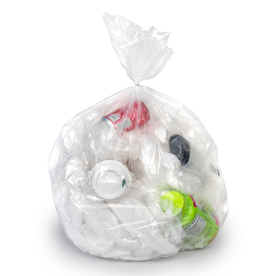 Colonial Bag PXC Series 2X Heavy Duty Trash Bag, Clear, 60 gal.-Trash Bag Colonial Bag 60 gal. Clear LLDPE 1.8 mil 38 X 58 Inch X-Seal Bottom Flat Pack