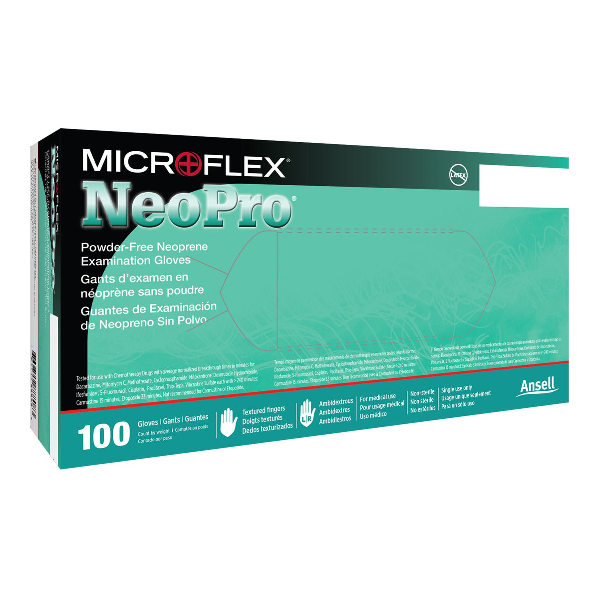 NeoPro® Polychloroprene Exam Glove, Small, Green - Gloves>Exam Gloves - Microflex Medical