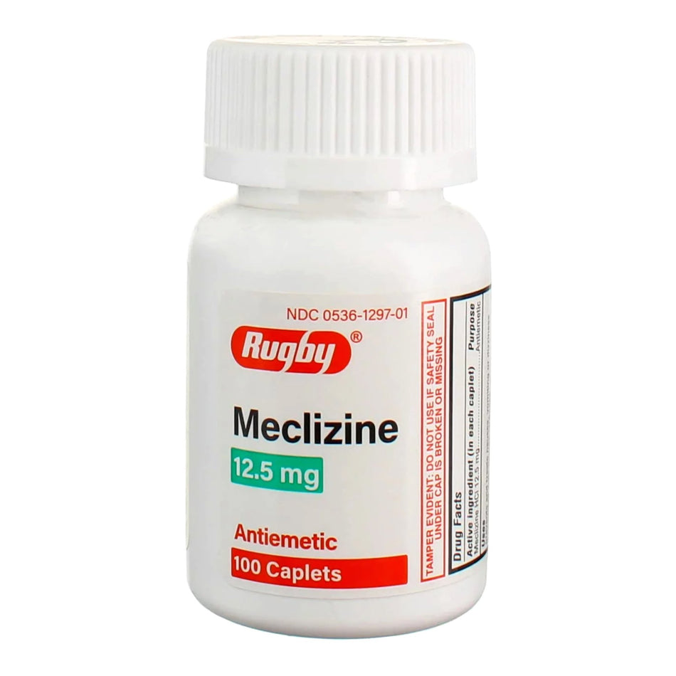 Rugby Meclizine Antiemetic-Meclizine HCl 12.5 mg Tablet 100 Tablets