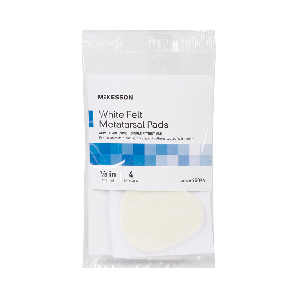 McKesson Pedi-Pads Metatarsal Cushion, 1/8-Inch Thick-Metatarsal Cushion McKesson Pedi-Pads Size 106-L Adhesive Foot