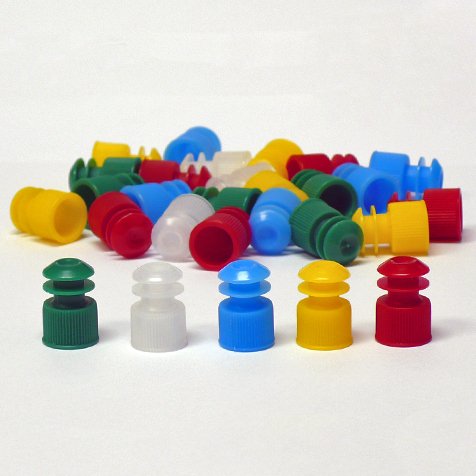 Tube Closure-Globe Scientific Tube Closure Polyethylene Flanged Plug Cap White 12 mm For 12 mm Tubes NonSterile