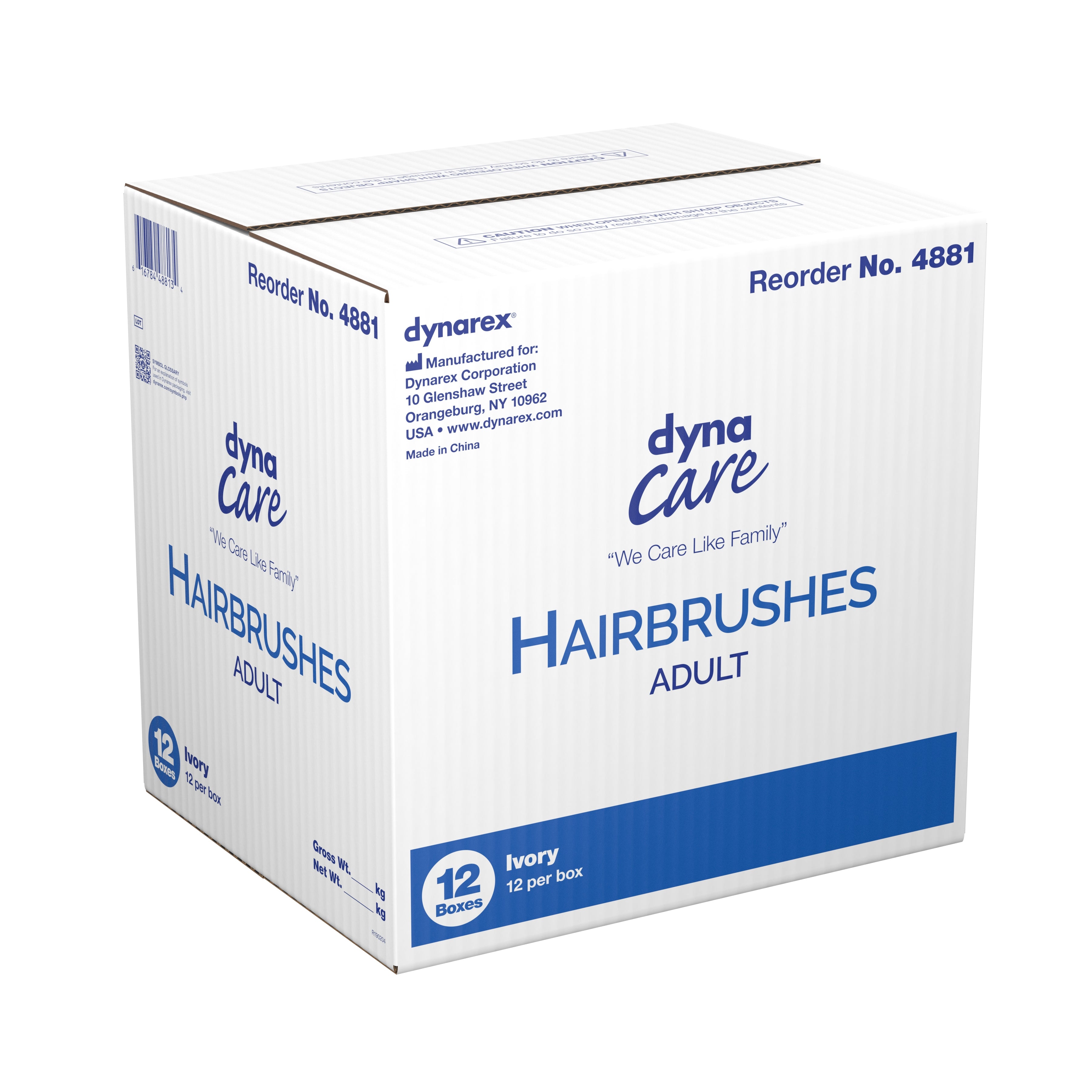 dynarex� Nylon Bristle Hairbrush-Hairbrush Nylon Bristles 9 Inch