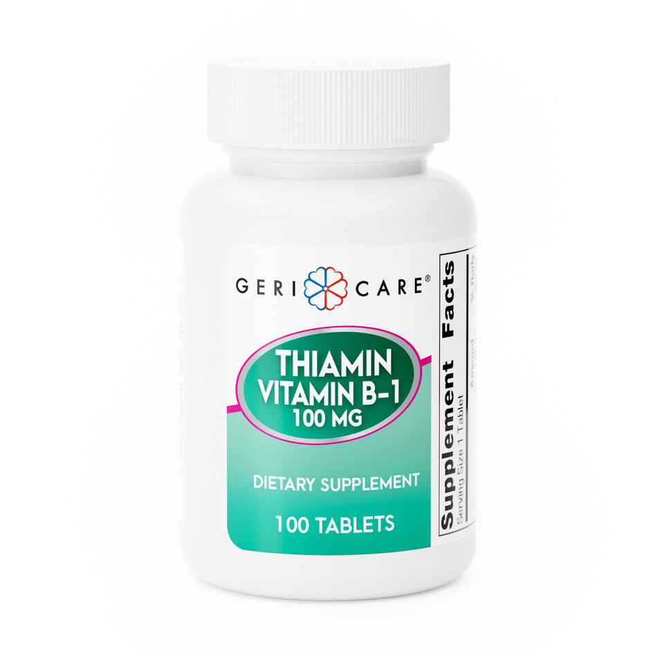 Geri-Care Vitamin B-1 Supplement-Vitamin Supplement Geri-Care Vitamin B1 100 mg Strength Tablet 100 per Bottle