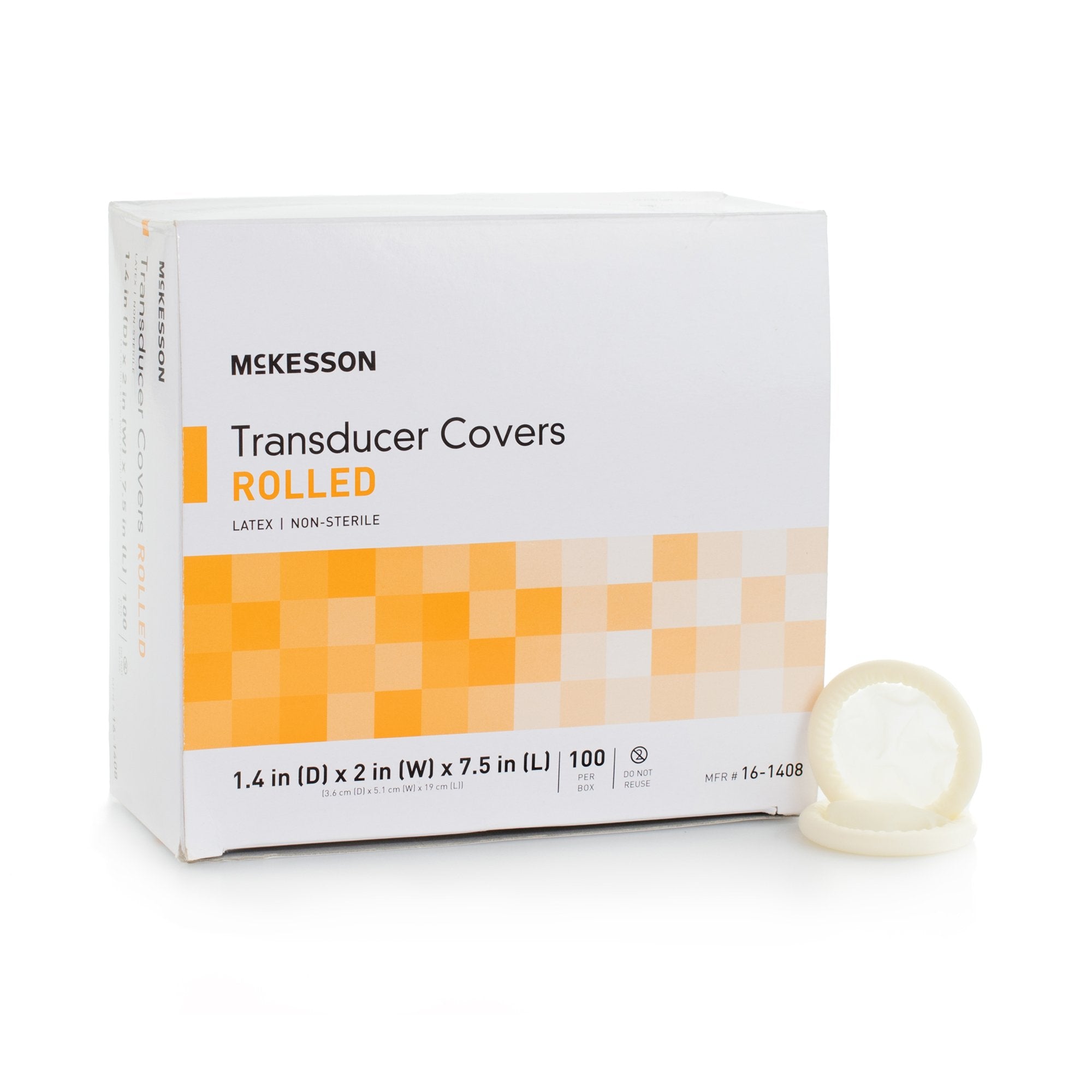 McKesson Transducer Cover-Ultrasound Probe Cover McKesson 1-2/5 X 7-1/2 Inch Latex NonSterile Rolled