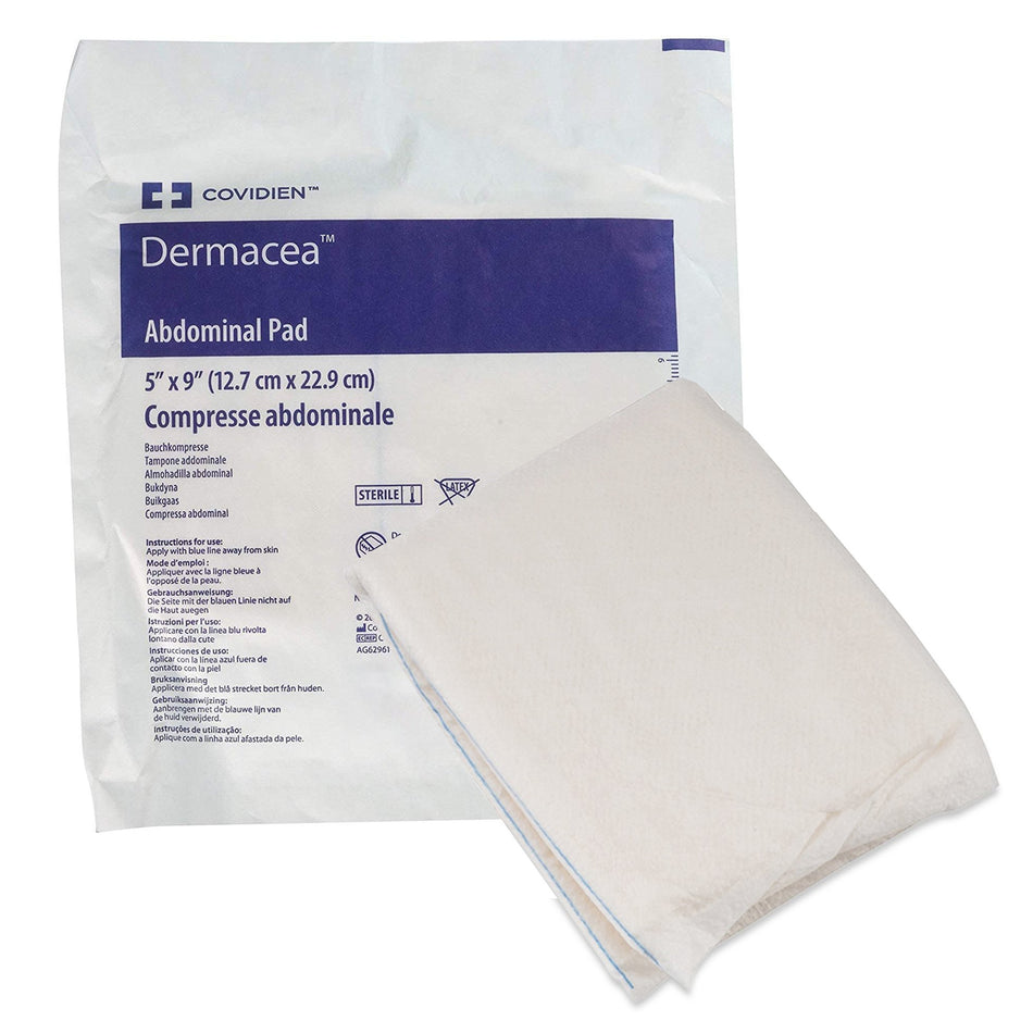 Dermacea� Abdominal Pad, 5 x 9 Inch-Abdominal Pad Dermacea� 5 X 9 Inch NonSterile 880 per Case