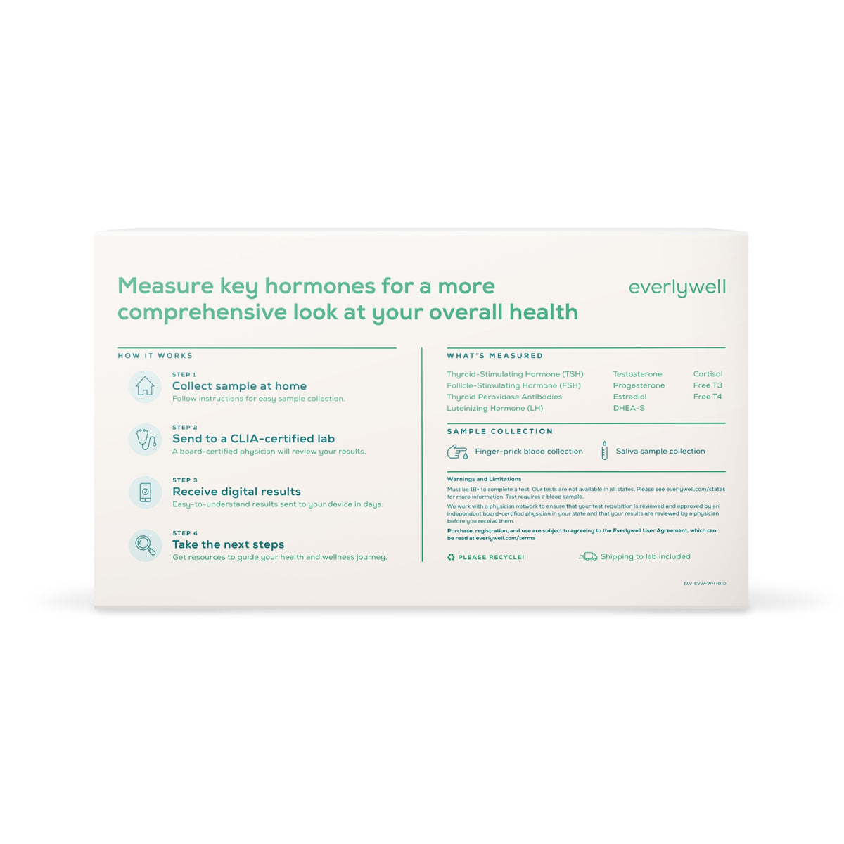 Everlywell Women's Health Test-Specimen Collection and Transport Kit Everlywell Collection Bag / Collection Tube Sterile