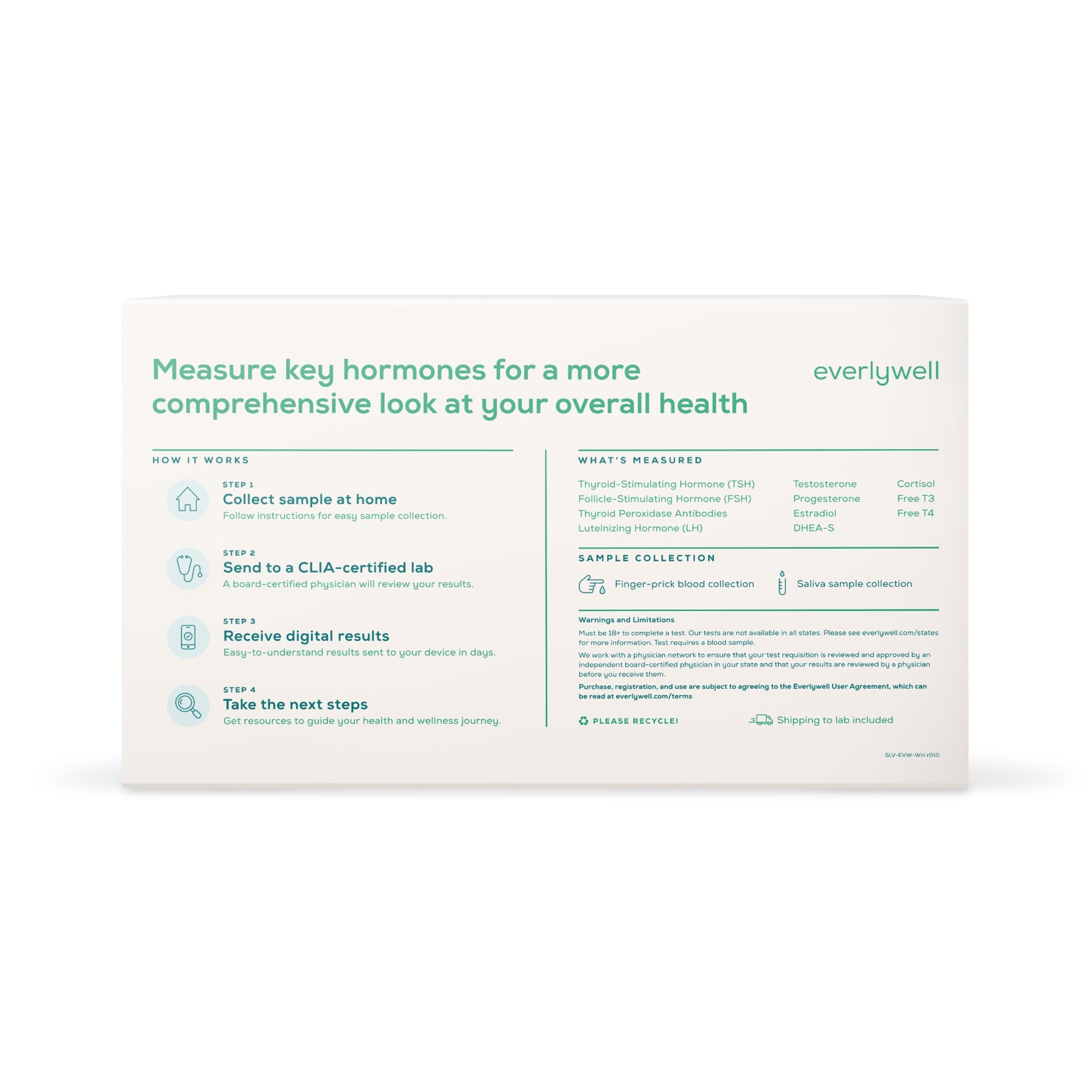 Everlywell Women's Health Test-Specimen Collection and Transport Kit Everlywell Collection Bag / Collection Tube Sterile