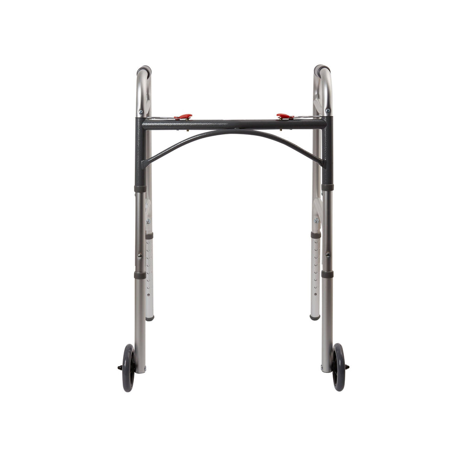 McKesson Folding Walker, Adjustable Height - Ambulatory Equipment>Mobility>Walkers - McKesson Brand