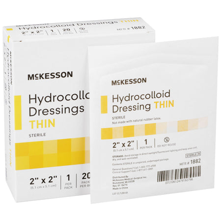McKesson Hydrocolloid Dressing, 2 x 2 Inch - Wound Care>Advanced Wound Care>Hydrocolloid Dressings - McKesson Brand