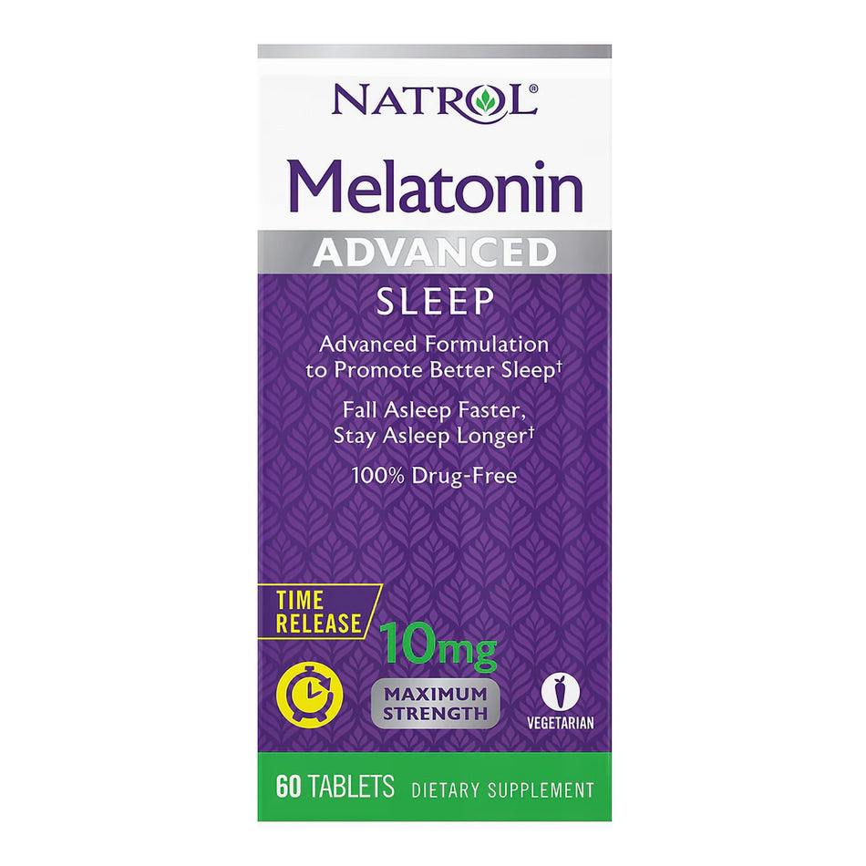 Natrol Melatonin Natural Sleep Aid-Natural Sleep Aid Natrol 60 per Bottle Tablet 10 mg Strength