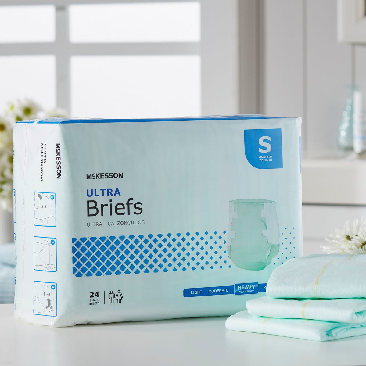 McKesson Ultra Heavy Absorbency Incontinence Brief, Small - Incontinence>Adult Briefs and Protective Undergarments - McKes...