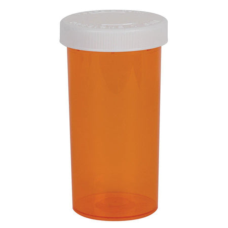 Ezy Dose Push & Turn Prescription Vial, 60 Dram Capacity-Prescription Vial Ezydose Push & Turn 60 DRAM Amber