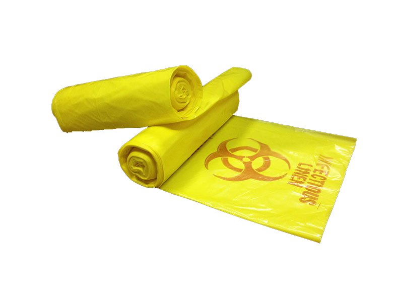 Colonial Bag Corporation Infectious Linen Bag, 33 gal-Infectious Linen Bag Colonial Bag 33 gal. Yellow Bag HDPE 30-1/2 X 43 Inch
