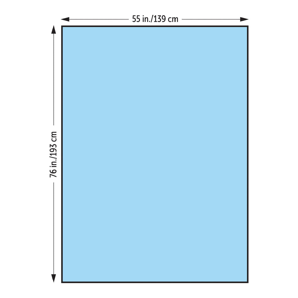 Halyard General Purpose Drape, 55 x 76 Inch-General Purpose Drape Large Drape 55 W X 76 L Inch Sterile