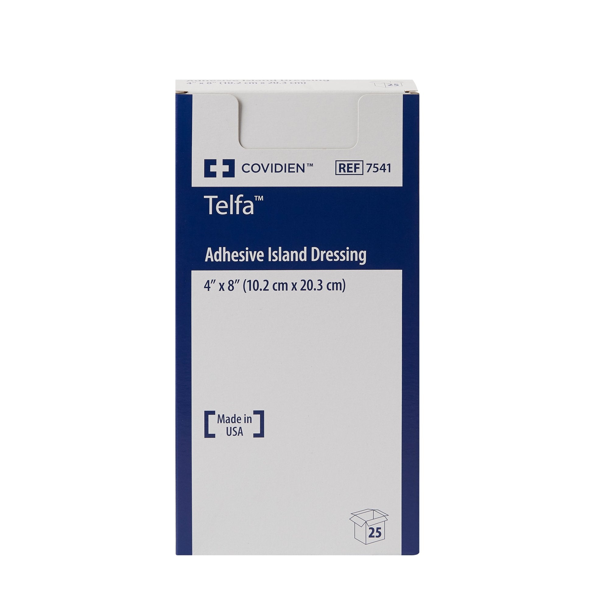 Telfa White Adhesive Dressing, 4 x 8 Inch-Island Dressing Telfa 4 X 8 Inch Rectangle Sterile