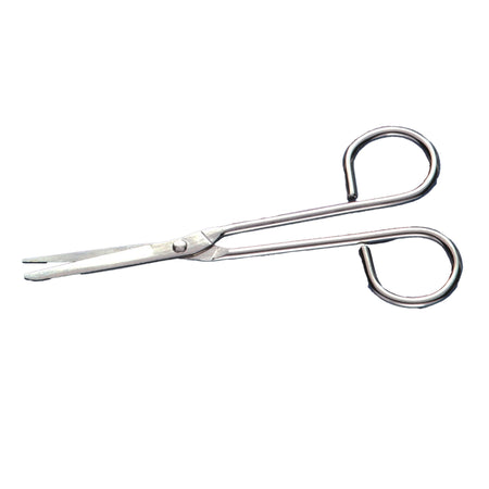 Busse Utility Scissors-Utility Scissors Busse Nurse 5-1/4 Inch Length Floor Grade Stainless Steel Sterile Finger Ring Handle Angled Sharp Tip / Blunt Tip