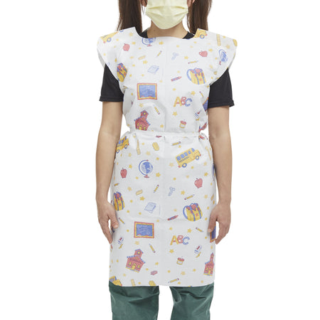 McKesson Pediatric Exam Gown, Medium, School Time Print-Patient Exam Gown McKesson Child Size Kid Design (Schooltime Print) Disposable