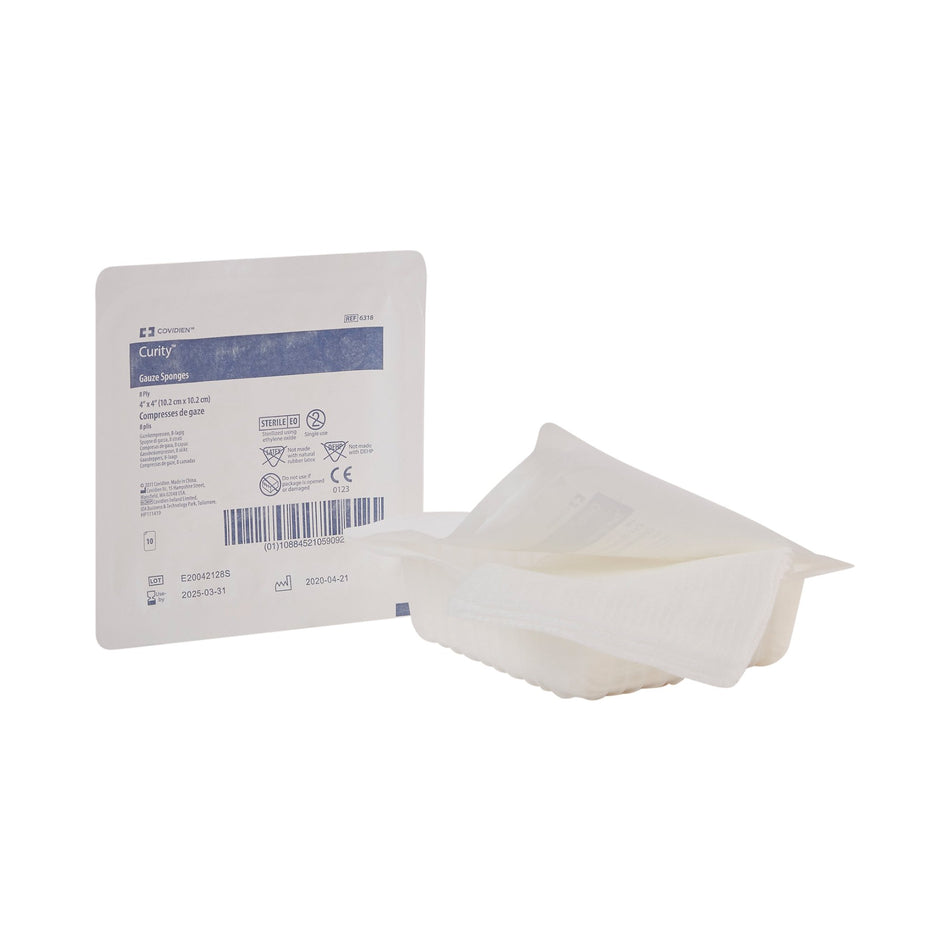 Curity� Sterile USP Type VII Gauze Sponge, 4 x 4 Inch, 8-Ply-Gauze Sponge Curity� 4 X 4 Inch 8-Ply Sterile 10 per Tray