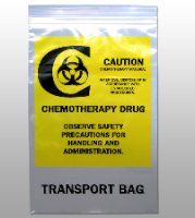 Chemotherapy Transport Bag-Chemo Drug Transport Bag Elkay Plastics Clear Bag LDPE 6 X 9 Inch