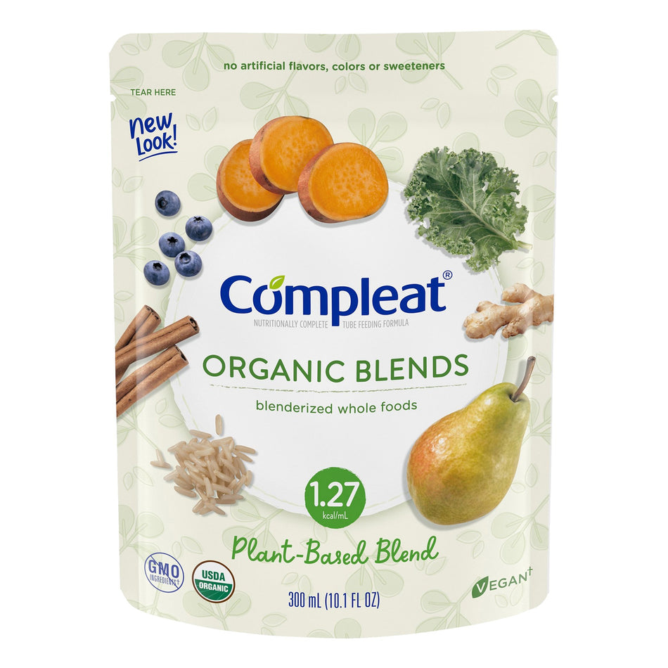 Compleat Organic Blends Plant Blend Blenderized Whole Foods, 10.1 oz. Pouch-Oral Supplement Compleat Organic Blends Plant Blend Flavor Liquid 10.1 oz. Pouch